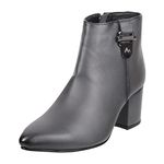 Metro Women Block Heel Ankle Boot Grey UK/6 EU/39 (31-66)