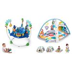 Baby Einstein, Neptune's Ocean Discovery Baby Activity Jumper & Bouncer, Languages, 4, Ages 6 Months+ & 4-in-1 Kickin' Tunes Music and Language Discovery Play Gym with Piano