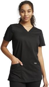 Cherokee Women's V-Neck Top, Black, Large