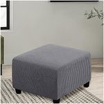 Square Ottoman Cover Stretch Stool 