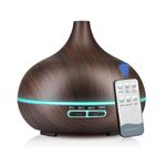 Aroma Diffuser 500ML Timing with Adjustable Mist Mode Diffusers for Cool Mist Essential Oil Diffuser 7-Color Changing Led Humidifier Scented Oil Diffuser for Office Home Bedroom Living Room (Noch)