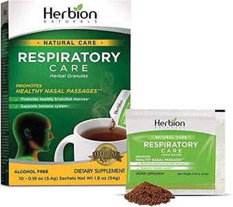 Herbion Naturals Respiratory Care Herbal Granules – 10 Ct for The Whole Family – Promotes Healthy Nasal Passages & Respiratory Function - Relieves Cold and Flu Symptoms – Supports Immune System