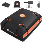 Sailnovo Car Roof Bag Waterproof 15 Cubic Feet/425L,Roof Box 1000D PVC Rooftop Cargo Carrier with Anti-Slip Mat,Combination Lock,Storage Bag,Door Hooks & Strap fit Vehicle with/Without Luggage Rack