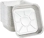 Stockroom Plus 50 Pack 8x8 Disposable Aluminum Foil Pans for Baking, Square Trays for Meal Prep