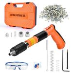 Concrete Nail Gun with 120 Round Nails,Portable 5 Speed Nail Gun Kits