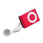 Elevea ( LIMITED STOCK with 15 YEARS WARRANTY ) Mini Pocket MP3 Music Player with Earphones, Lossless Sound Sports Back Clip MP3 Player, Expandable Storage, Long Battery Life-Red