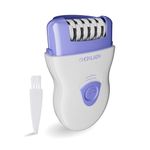 Epilady Speed Corded Epilator - Hair Removal Epilator for Women and Men, Hair Remover for Arms, Legs, Underarms, Bikini Area, and Face, Two Speeds, White/Red