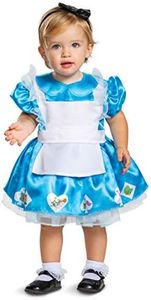 Disguise Baby Girls' Disney Alice in Wonderland Infant Costume, Blue & White, 12-18 Month