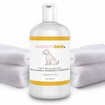 Buddy's Best Dog Shampoo and Conditioner - Gentle Dog Shampoo & Conditioner with Oatmeal Ingredient for Dry and Sensitive Skin - Moisturizing Puppy Wash Shampoo, Fragrance-Free, 473 ml