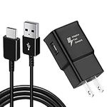 Powersky Adaptive USB Charger with USB Type C Cable for Samsung Phone Galaxy S21, S20, S10, S9, S8, Note 10, 9, 8, 7 and A Series, Fast Charging Android Charger Tablet Charger Chargeur Rapide USB C