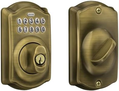 Schlage BE365 CAM 609 Camelot Keypad Deadbolt, Antique Brass