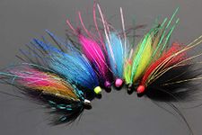 Tigofly 12 pcs/lot Assorted Colorful Copper Cone Head Tube Fly Set for Salmon Trout Steelhead Fly Fishing Flies Lures Set