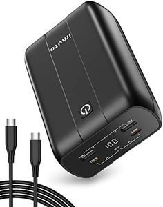 imuto 100W Laptop Power Bank, 20000mAh USB C Portable Charger,External Battery Fast Charging Compatible with Laptop,MacBook,Surface,iPad,Steam Deck,Switch, iPhone 15/14,Galaxy, Pixel,Camera