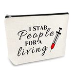 Funny Nurse Gift Nurse Life Makeup Bag RN Nurses Practitioner Gift Cosmetic Bag Pouch Nursing Graduation Gift Nurse Week Day Gift Nurses Appreciation Gift Christmas Birthday Gift Travel Toiletry Bag