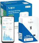 Tapo WiFi App Control Smart Plug, Energy Monitoring & MATTER Compatible Alexa Plug, Works with Alexa, Google, Apple HomeKit, Smart things, Device Sharing, Smart Plugs That Work With Alexa (Tapo P110M)