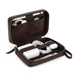 Contacts Electronic Organizer Travel Tech Case Leather Electronics Accessories Storage Box Vintage Portable Holder for Phone Charger Cables