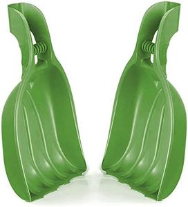 ARTECSIS Ramasse Feuilles Manuel - 2 Pelles en Plastique Vert 39x52cm / Dechets de Jardin