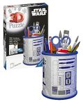 Ravensburger Star Wars R2D2 3D Jigsaw Puzzle for Kids and Adults Age 6 Years Up - 54 Pieces - Pencil Holder - No Glue Required, White