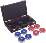 Hathaway Shuffleboard Pucks with Case, Set of 8