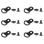 Milisten 30 Set Shoelace Hooks Boot Lace Hooks Lace Fittings Shoe Lace Eyelets Metal Loop Ring with Rivets for Climb Hiking Shoes Work Outdoor Fittings, Black