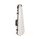 Crossrock Fiberglass Case fits 4/4 Full-Size Violin with Removable Shoulder Straps-Milky White (CRF1020VMW)