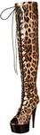 Ellie Shoes Women's Thigh High Fashion Boot, Leopard, 9