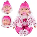 Bibi Doll - 20" Lifelike Large Size Soft Bodied Baby Doll Girls Boys Toy With Dummy & Sounds (Spotty Coat)