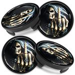 Compatible with Ford Wheel Center Caps Alloy Hub Centre Rim Cover Badge 54mm Skull CF 25