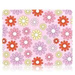 Auhoahsil Mouse Pad, 12 x 10 Inch Square Mousepad, 3mm Thick Rubber Mouse Mat with Pretty Design, Premium-Textured Non-Slip for Gaming Work Office Wireless Mouse Men Women, Cute Flowers Pink Purple