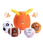 Plush Creations Sports Bag with 4 Talking Soft Balls for Baby and Toddler Gift