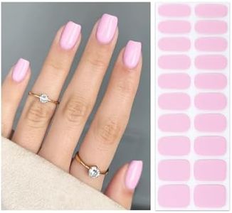 OAUEE Semi Cured Gel Nail Strips | Gel Nail Stickers with UV Light Required | Salon Quality, Easy Application and Removal（Muted Powder）