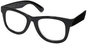 Betsey Johnson Thea Blue Light Reading Glasses, Shiny Black, 62mm