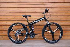 ZA ENTERPRISES Foldable Mountain Bicycle | Cycle with 21 Speed Gear & Double Disc Brake | Black, 26 inch