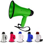 Technical Pro 20 Watts Lightweight Portable 300M Range Green Megaphone Bullhorn with Strap, Siren, and Volume Control, Good for Trainers, Soccer, Football, Baseball, Coaches