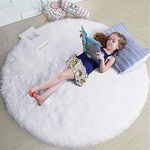 4x4 Ft Girl Room Round Rug, Bedroom