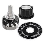 2pcs RV24YN20S Single Turn Carbon Film Rotary Taper Potentiometer Used for Inverter speed regulation. Motor speed control + 2pcs A03 knob + 2pcs dials (B103 10K ohm)
