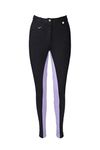 Avon Equine Horse Riding Ladies Soft Stretchy Jodphurs Women Jodhpurs Jods Two ToneBLACK/Baby PURPLE28