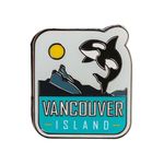 Vagabond Heart Vancouver Island Enamel Pin - Victoria BC Souvenir Brooch - Vancouver Island Pin - British Columbia Pin, Nickel, no gemstone