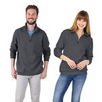 Charles River Apparel Men's Crosswind Quarter Zip Sweatshirt, Dark Charcoal, XXL