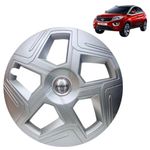 PRIGAN Wheel Cover for NEXON-T2 Silver Wheel Cover 16" for TATA NEXON-T2 (Set of 4 Pcs) (Press Fitting) Model Name- NEXON-T2 Silver 16