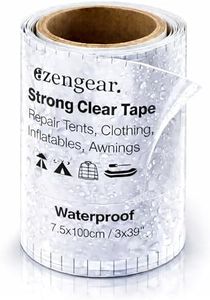 aZengear Clear Tenacious Waterproof Tape, Patch Repair Kit for Tents, Air Mattress Beds, Inflatables, Fix Rips in PVC Awnings, RV, Bouncy Castle, Shoes, Down Jackets