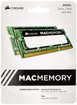 Corsair Mac Memory SODIMM 16GB (2x8GB) DDR3L 1600MHz CL11 Memory for Mac Systems, Apple Qualified - Black