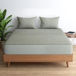 Wakefit Waterproof Bamboo Mattress Protector | Anti-Bacterial Bed Cover, Hypoallergenic, Ultra Soft Fitted Cover - Iron Grey (72x60 Inch) - Queen