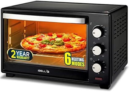 iBELL Ibleo25Lgnew 25 Liters Electric Oven Toaster Grill Otg With Rotisserie, Black, 1600 Watts