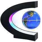 MOKOQI Magnetic Levitating Globe with LED Light, Cool Tech Gift for Men Father Boys&Girls,Birthday Gifts for Kids, Floating Globes Desk Gadget in Office Home Deco