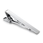 FATASH Men's Metal Tie Clip - Stylish and Minimalist Design - Suitable for Daily Work, Wedding, Business, and Formal Occasions - Great Gift for Men - Silver