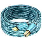 GOSYSONG USB C Printer Cable 15ft, USB Printer Cord Type C to B High Speed Compatible with Pinter, Scanner, Fax, Piano,Midi Keyboard,Audio Recording(Blue)