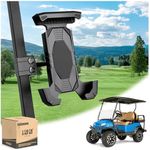 10L0L Golf Cart Phone Holder Mount Compatible with EZGO Club Car Yamaha, 360° Rotatable Universal Phone Holder Compatible with iPhone/Galaxy/Google Pixel, All Smartphones - No Drilling