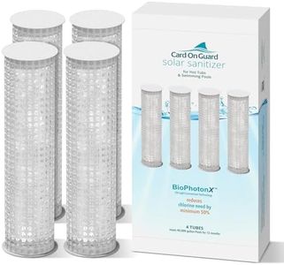 Card On Guard Solar Sanitizer Tube for Swimming Pools and Hot Tubs | BioPhotonX Technology Reduces Chlorine, Bromine Use by Minimum 50% for 12 Months | 4-Pack for Swimming Pools up to 40,000 Gallons
