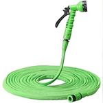 Navaris Expandable Hose 11.25-22.5m (37-74ft) - Flexible Expanding Garden Water Hose Pipe - with 7-Function Spray Gun and Quick Connectors - Hosepipes